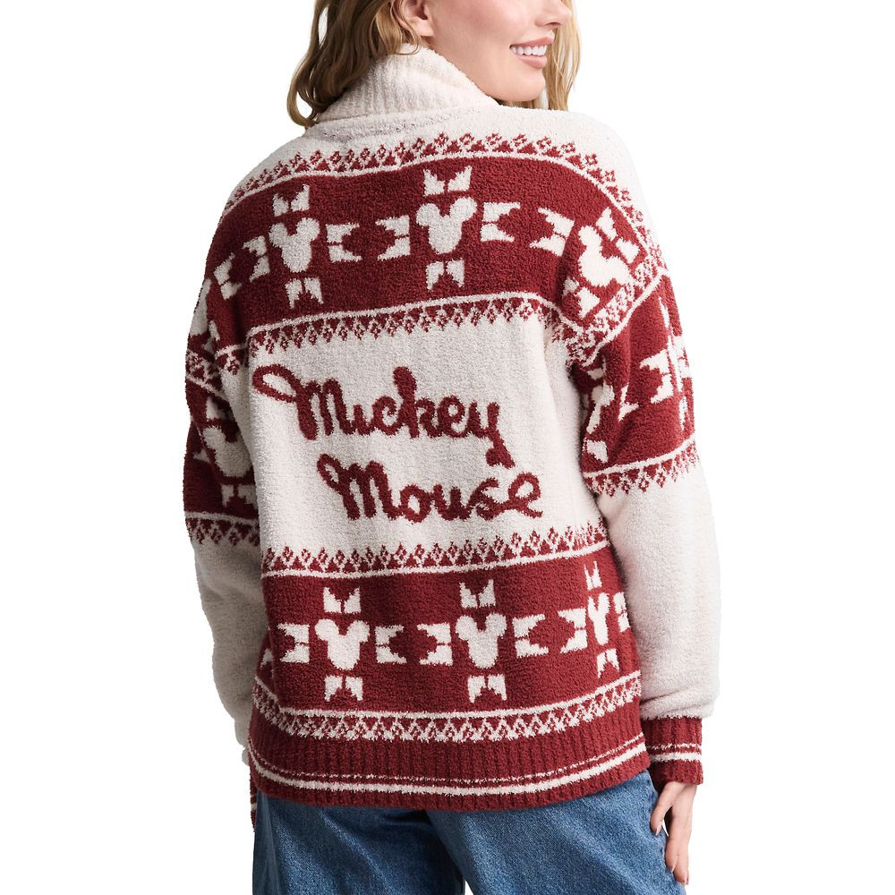 Mickey Mouse Fair Isle Zip Sweater for Adults by Barefoot Dreams | Disney Store