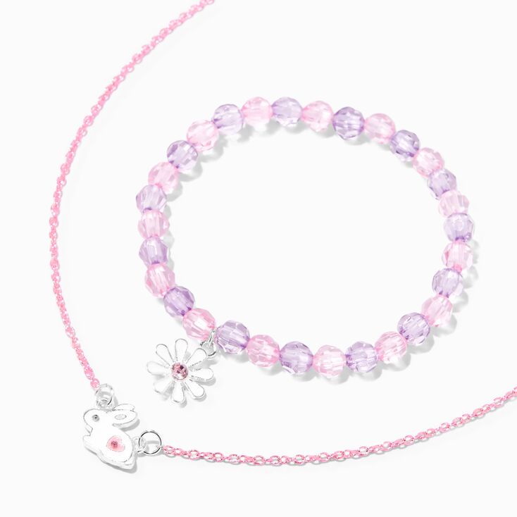 Easter Bunny & Daisy Pink Jewelry Set - 2 Pack | Claire's (US)