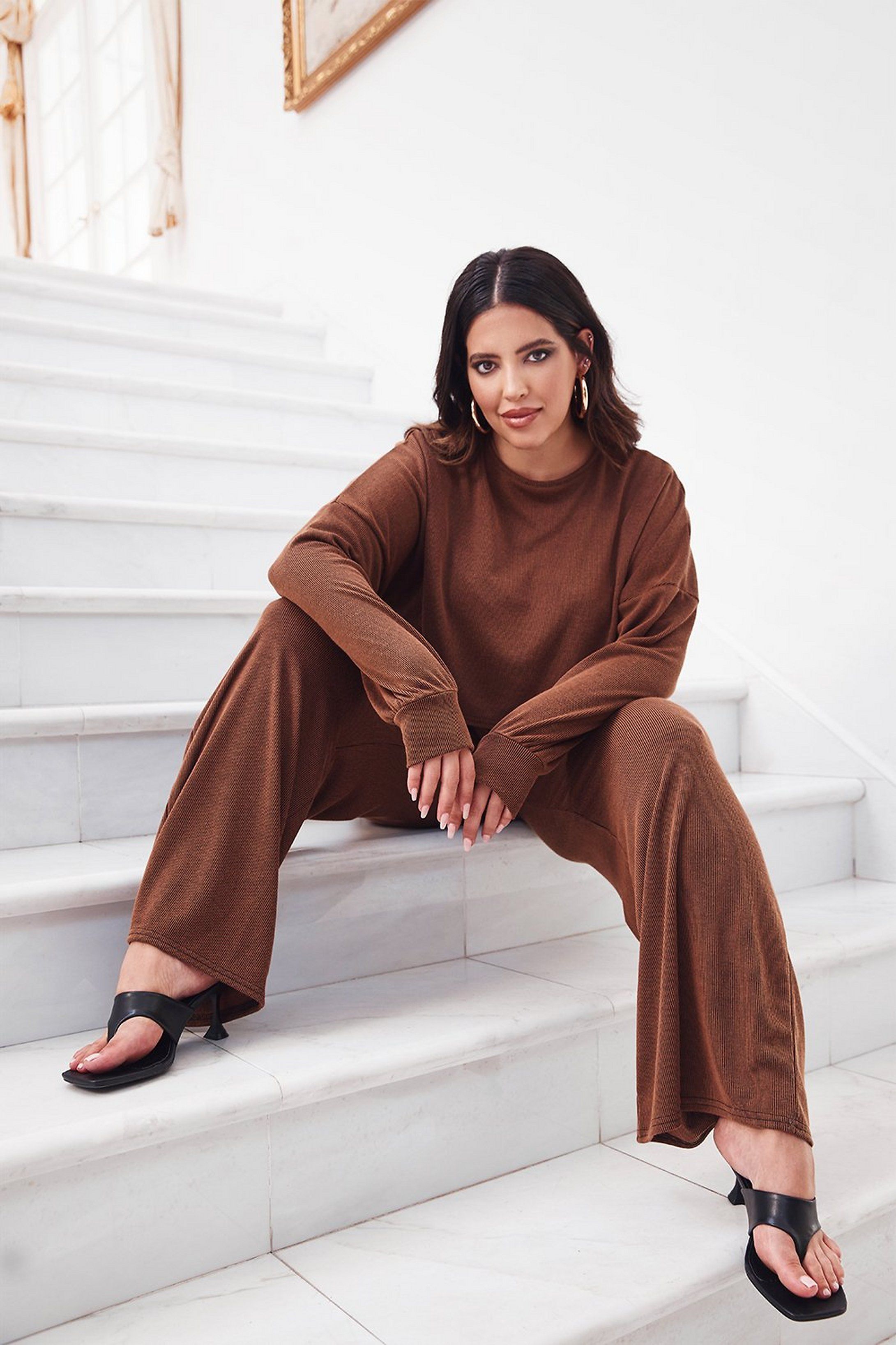 You and I Plus Ribbed Top and Trousers Set | NastyGal (UK, IE)