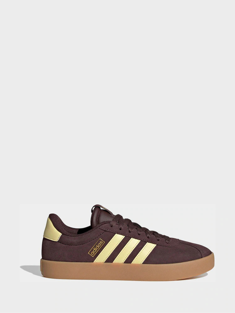 adidas Brown/yellow VL Court 3.0 Trainers | Next US