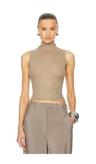 Molly Tank Top in Beige | Revolve Clothing (Global)
