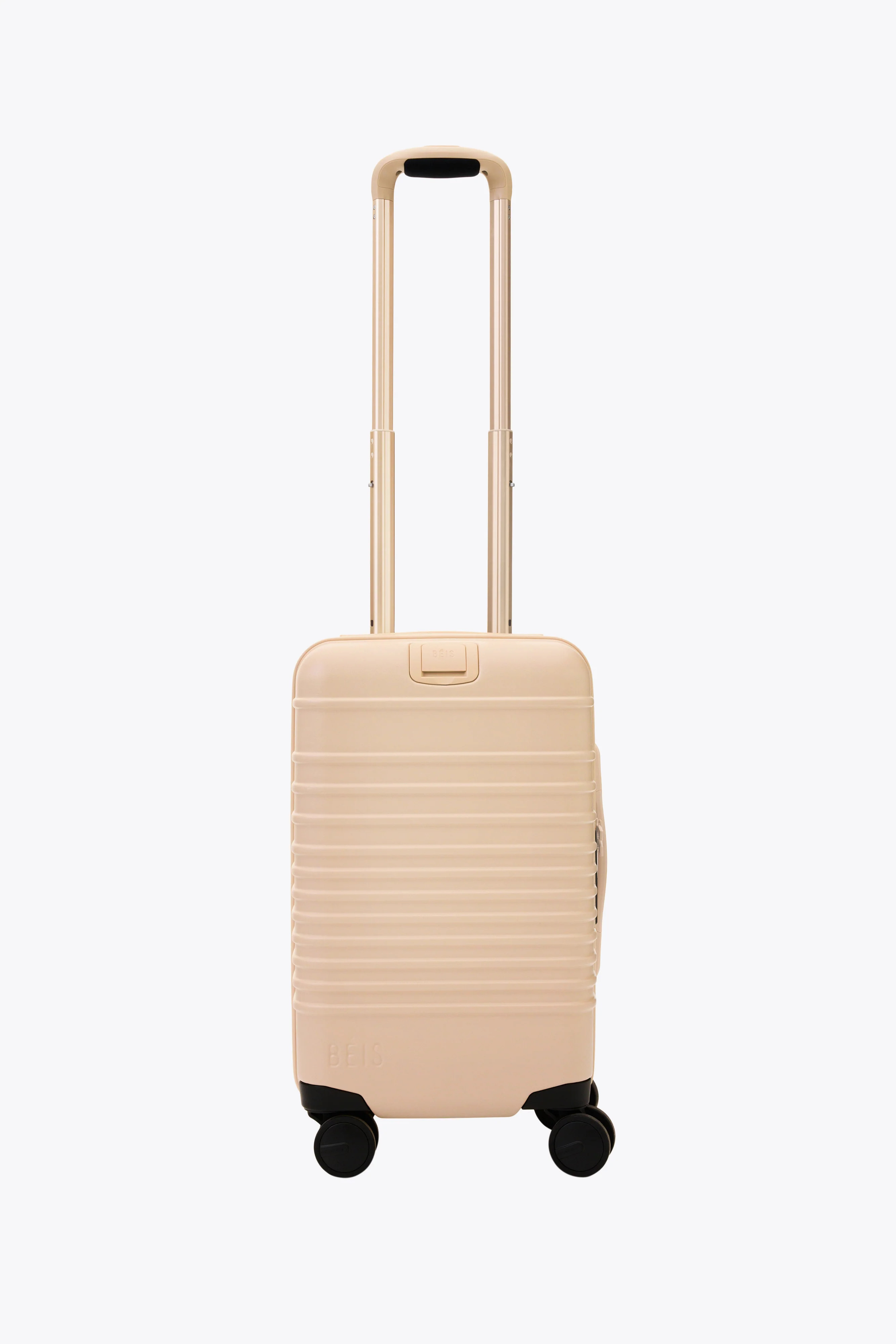 BÉIS 'The Small Carry-On Roller' in Beige - Beige Small Carry-On Luggage & Lightweight Rolling S... | BEIS