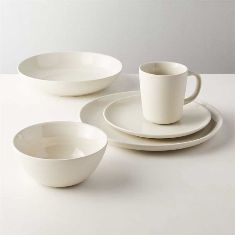 Kensli Ivory Recycled Clay Dinnerware | CB2 | CB2