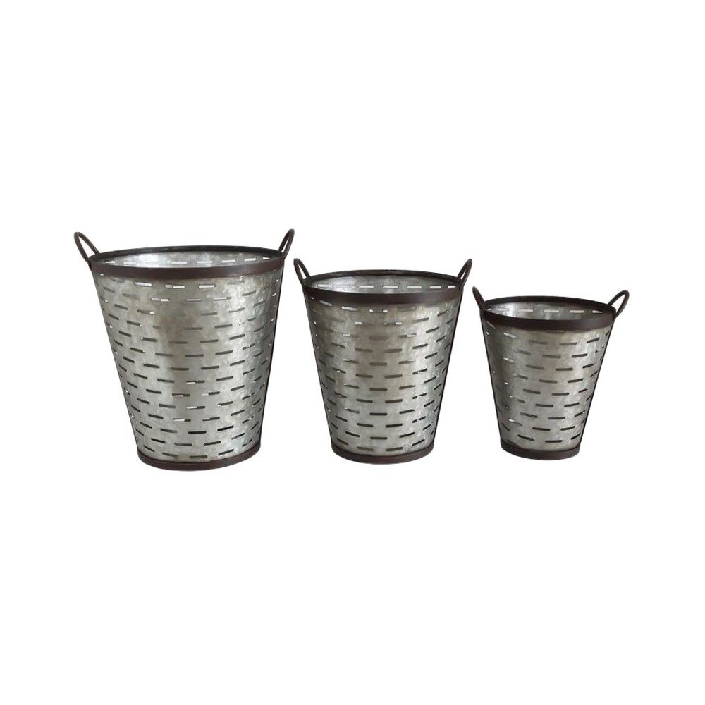 Iron Olive Buckets with Handle - Set of 3 - 3R Studios, Olive Tree | Target