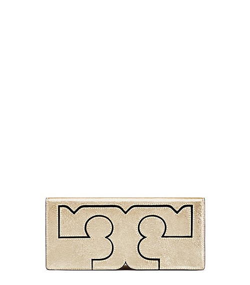 Tory Burch Serif Metallic Clutch | Tory Burch US