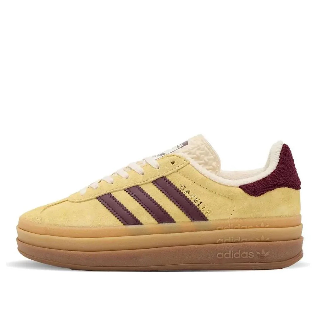 (WMNS) adidas Gazelle Bold Platform 'Yellow Burgundy' | KICKS CREW