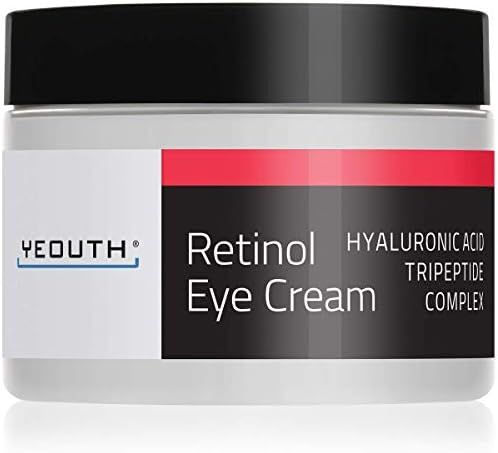 Retinol Eye Cream Moisturizer 2.5% from YEOUTH Boosted w/Retinol, Hyaluronic Acid, Caffeine, Gree... | Amazon (US)