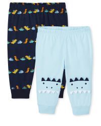 Baby Boys Dino Knit Pants 2-Pack | The Children's Place  - MULTI CLR | The Children's Place