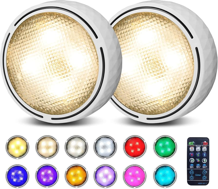 Onumii Under Cabinet Kitchen LED Lights Battery Powered, Stick-on Wardrobe Under Counter Lighting... | Amazon (UK)