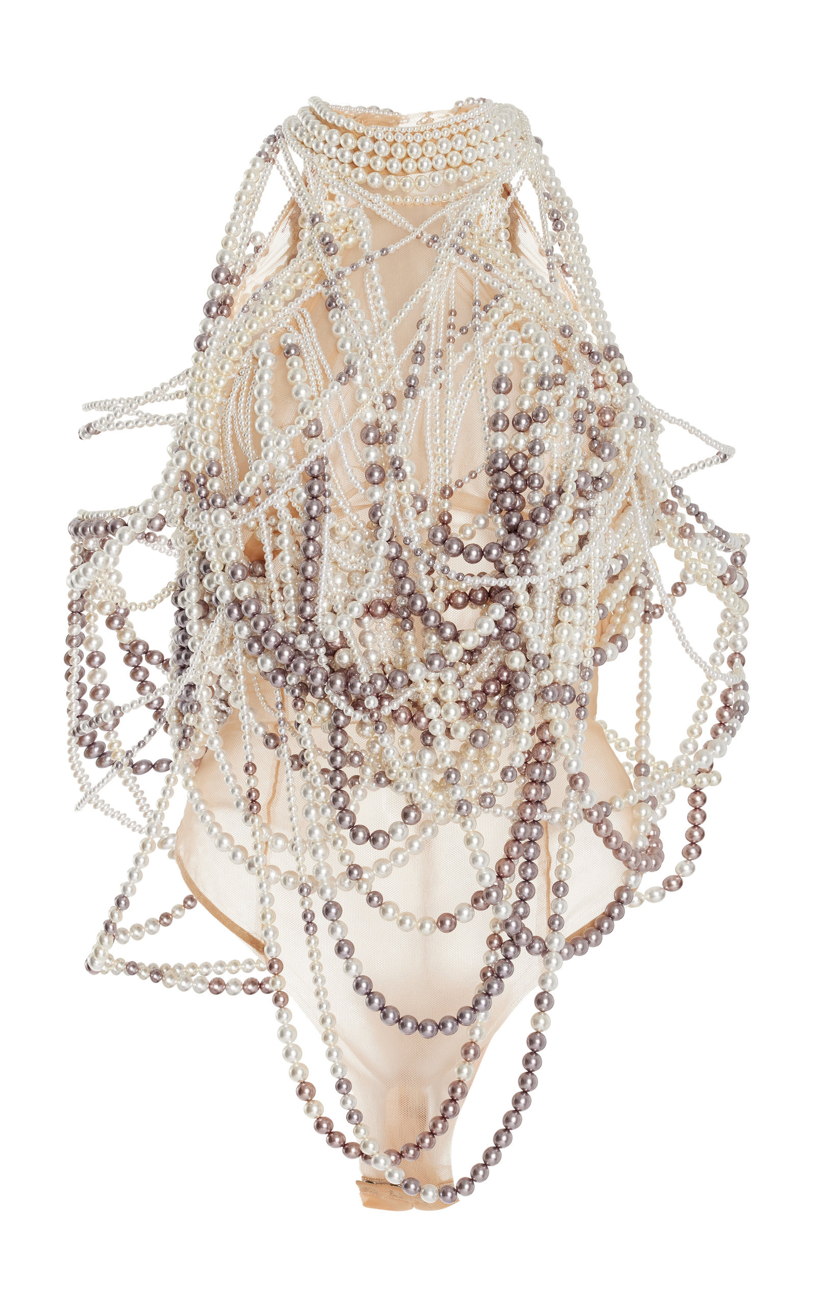 Draped Pearl-Embroidered Top | Moda Operandi (Global)