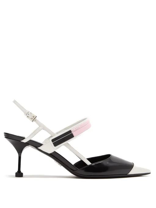 Point-toe leather pumps | Prada | Matches (US)