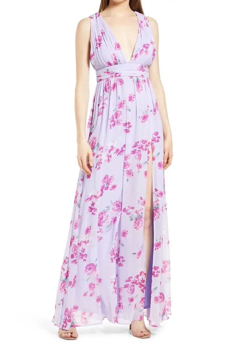 Lulus Heavenly Hues Floral Evening Gown | Nordstrom | Nordstrom