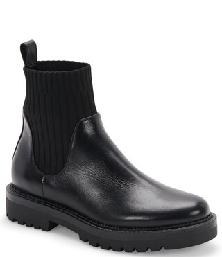 Hallie Leather Waterproof Lug Sole Booties | Dillard's