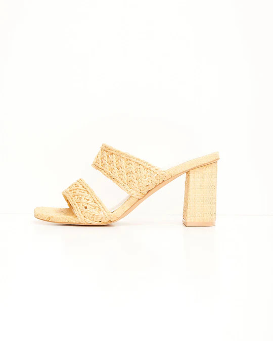 Barbara Raffia Open Toe Heeled Sandal | VICI