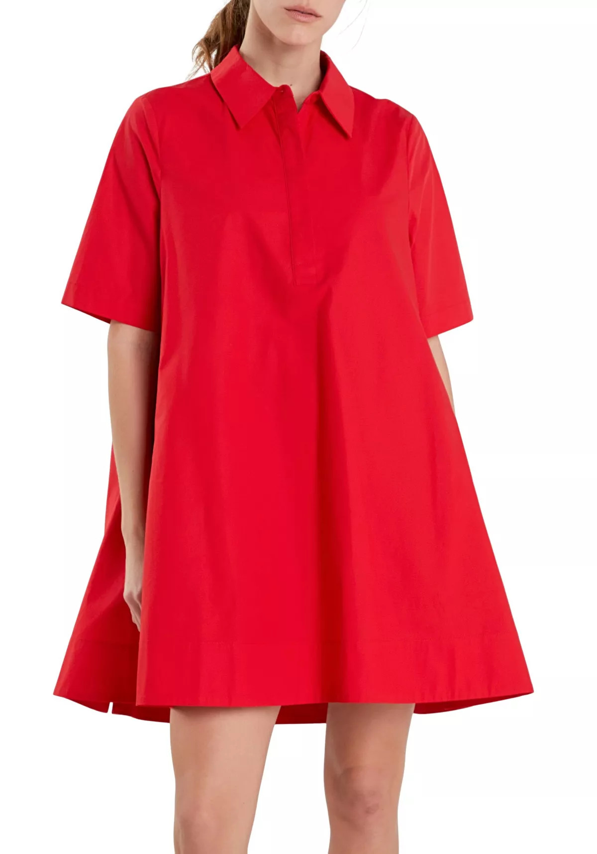 A-line Short Sleeve Shirt Dress | Belk