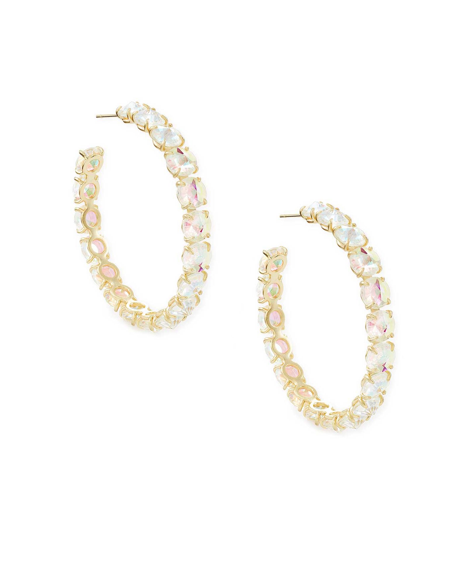 Jolie Gold Hoop Earrings in Dichroic Glass | Kendra Scott