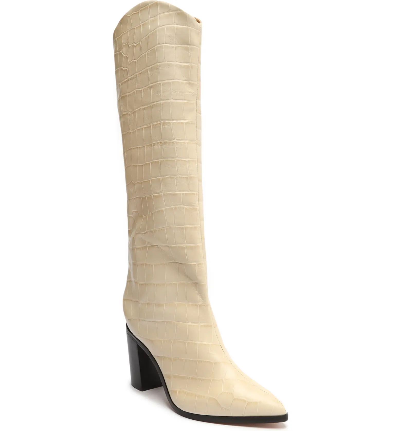Maryana Block Pointed Toe Knee High Boot | Nordstrom
