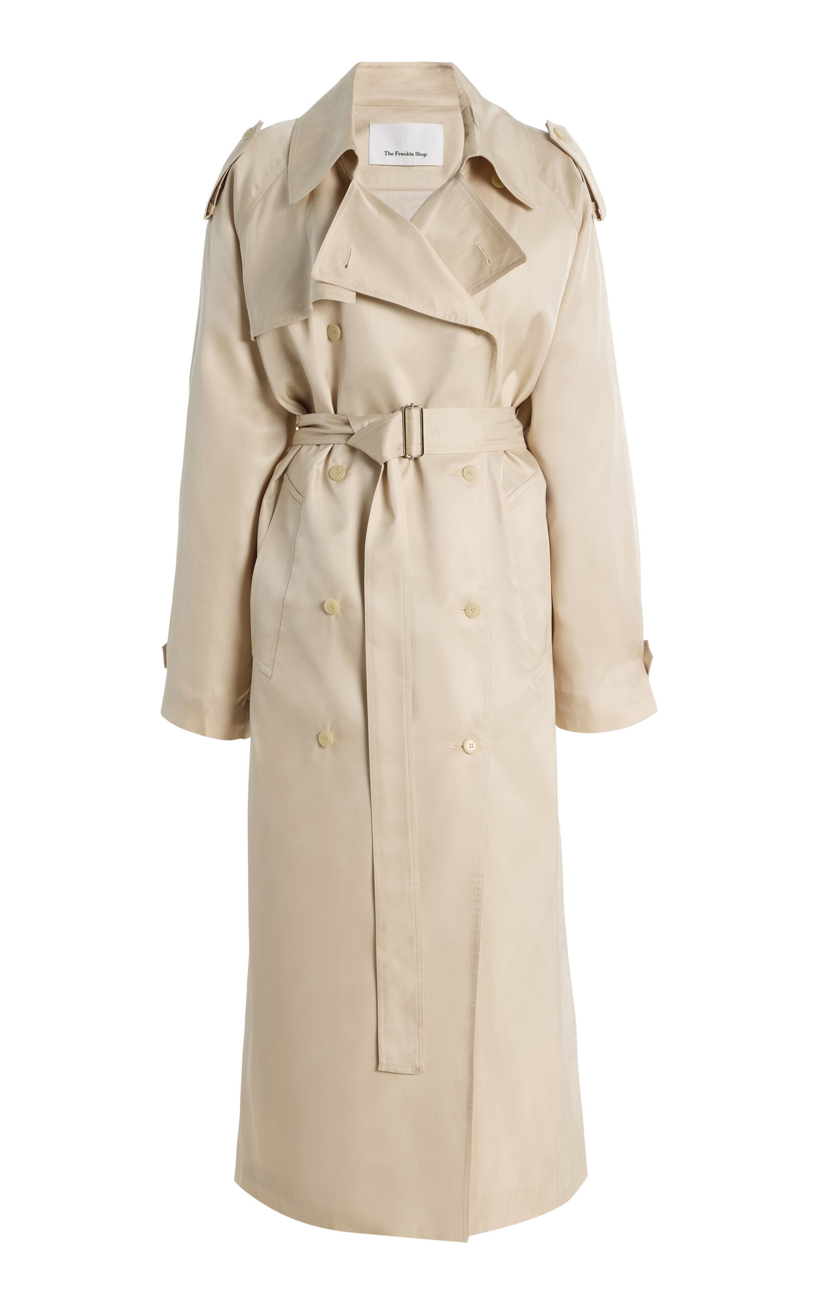 The Frankie Shop - Veyron Twill Trench Coat - Neutral - S - Moda Operandi | Moda Operandi (Global)