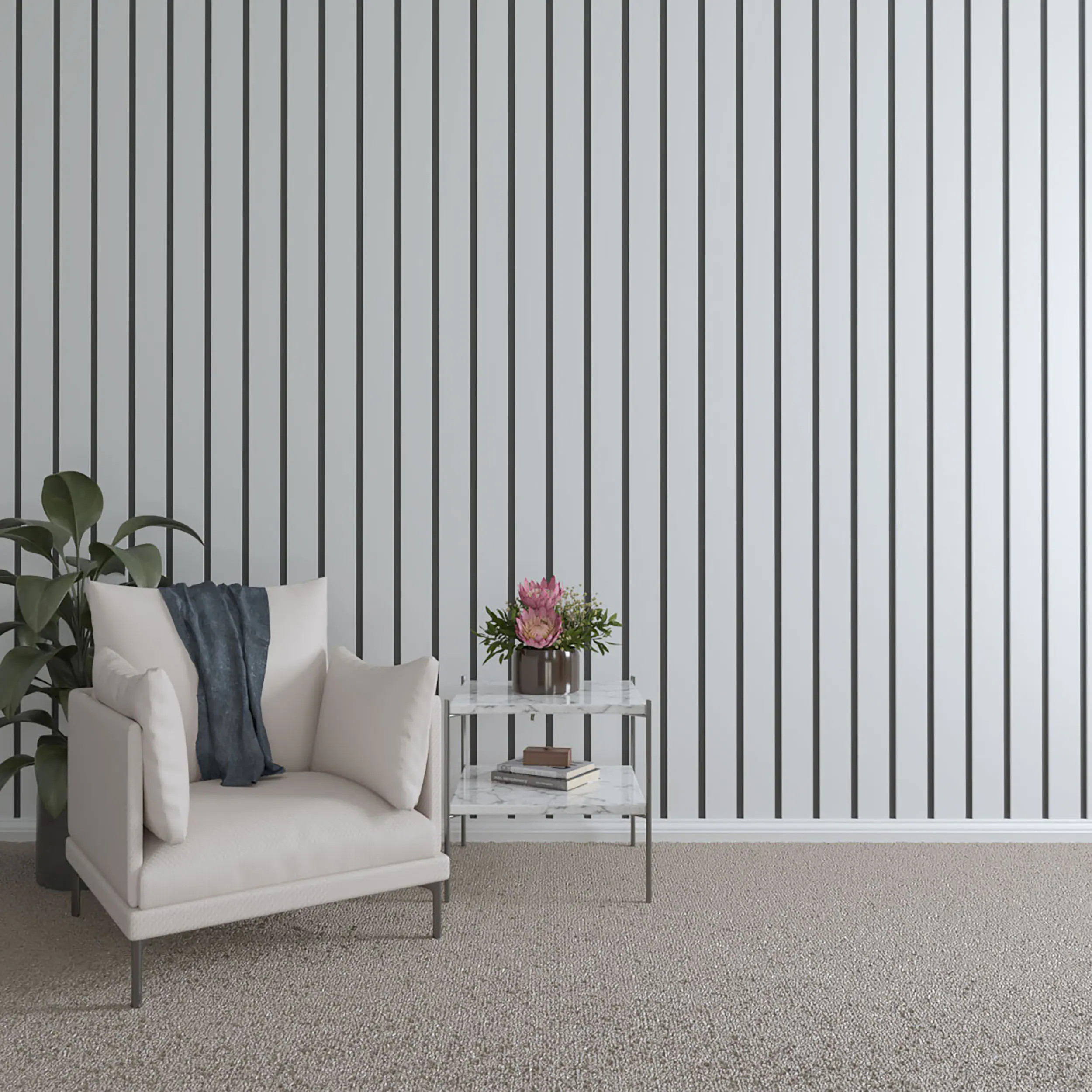 Ekena Millwork 4-in x 47-in Smooth PVC Wall Panel 11 -Pack one_size in Brown | SWP55X48X0375UN | Lowe's