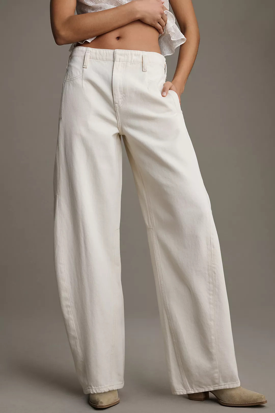 Pilcro Full-Length Relaxed Barrel Jeans | Anthropologie (US)