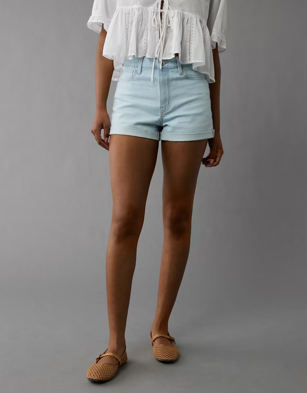 AE Stretch Denim Mom Short | American Eagle Outfitters (US & CA)