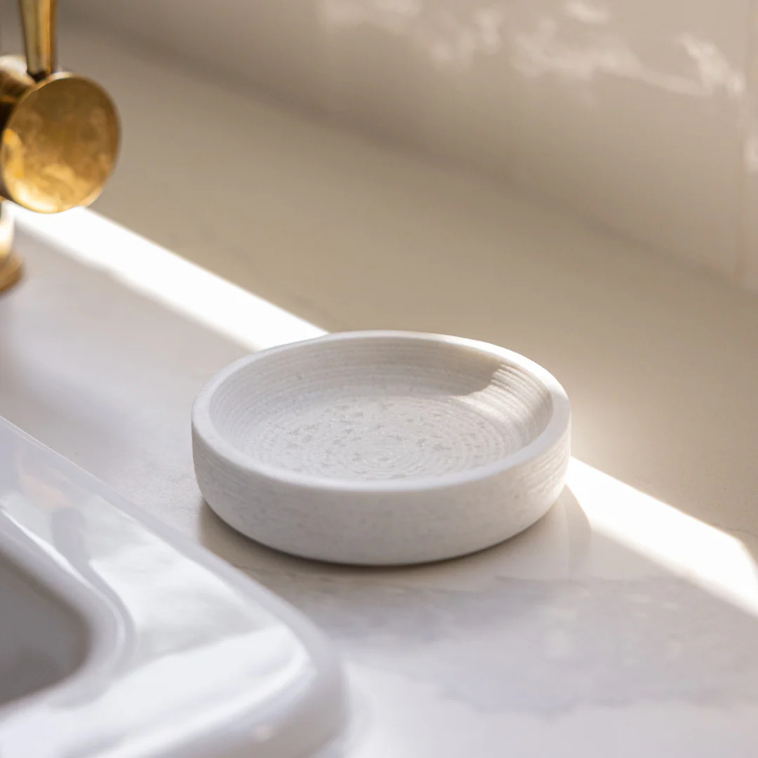 Marble Soap & Brush Holder | By Luxe B Co. | luxe bCO