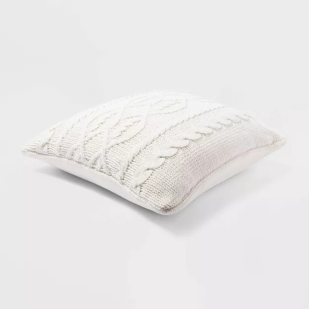 Oversized Cable Knit Chenille Throw Pillow - Threshold™ | Target