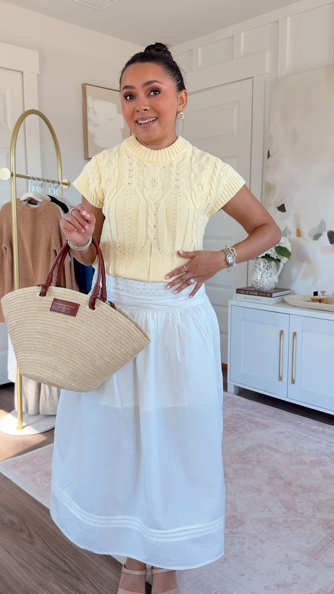 Yellow sweater size xs TTS
Cream midi skirt size xs TTS
Tan heels size 5 TTS

#LTKootd #LTKPetite #LTKgrwm