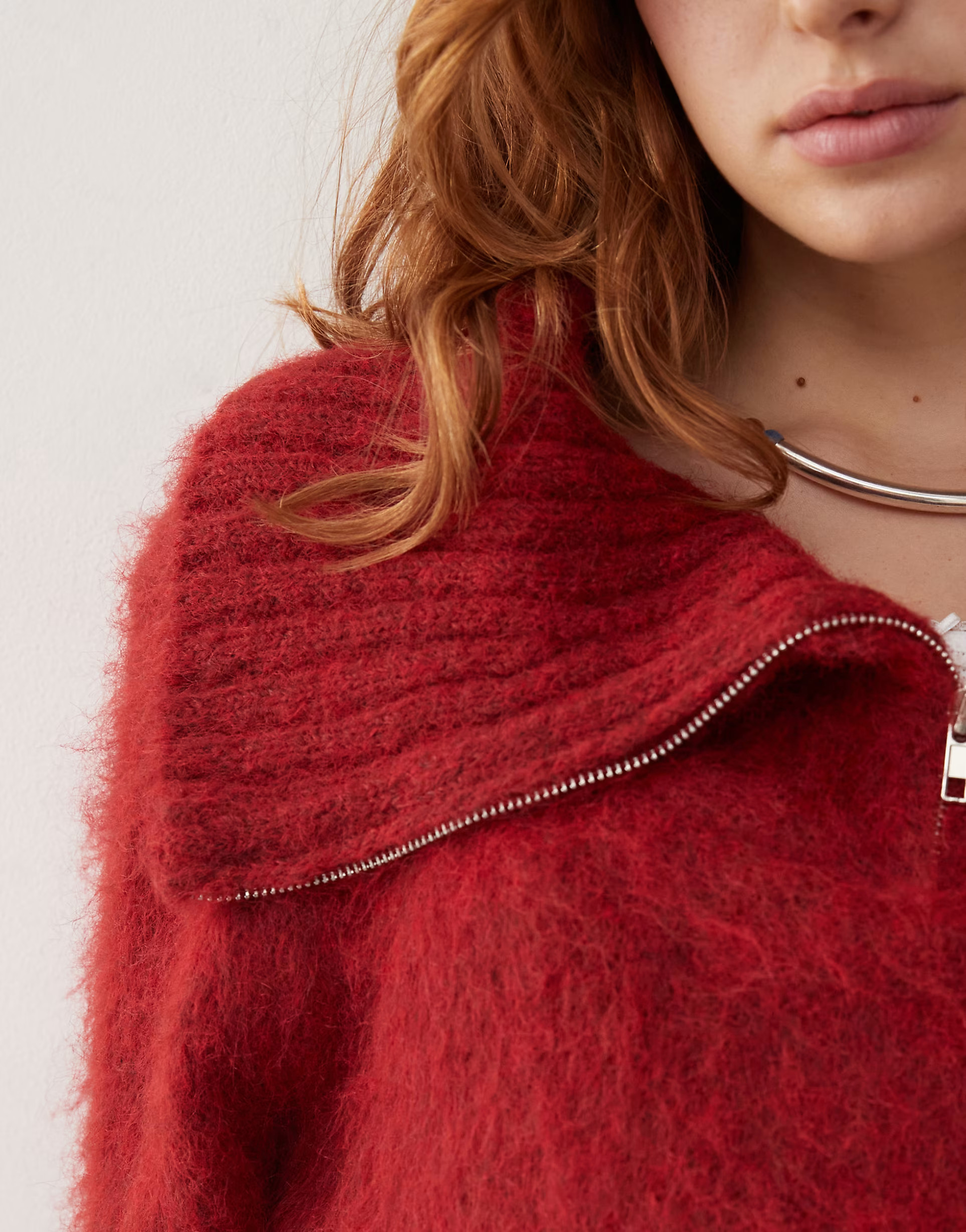 Reclaimed Vintage collar jumper in red | ASOS | ASOS (Global)