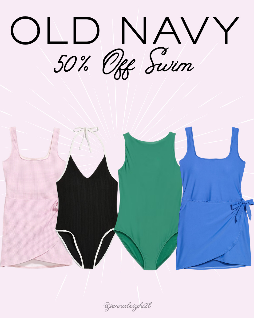 Old Navy has 50% off swim this weekend. A great time to grab new suits before summer hits. 

 #LTKSeasonal #LTKSaleAlert #LTKMidsize