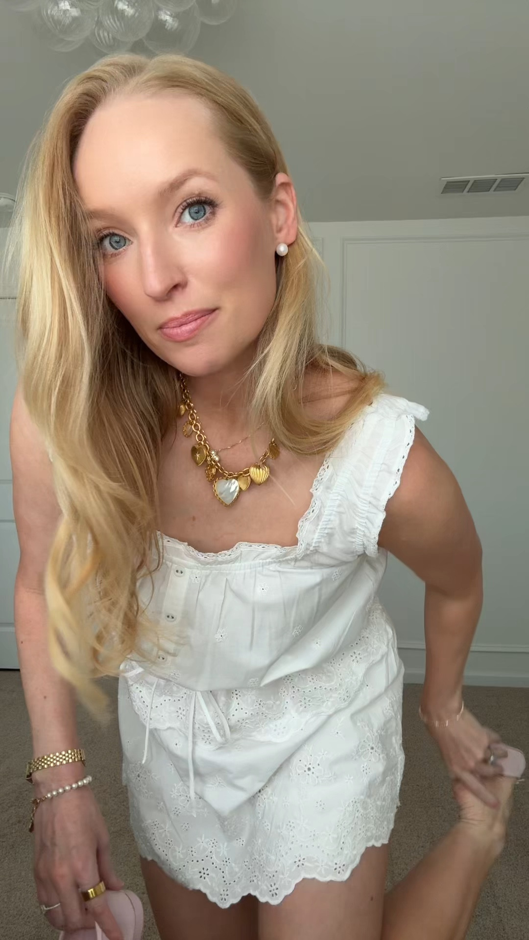 White eyelet set runs big! Wearing a medium but need a small. Linking the eraser I used to clean my suede shoes with! It honestly worked better than I expected since this was a dark black mark from my tires! 

#LTKstorytime #LTKvlog