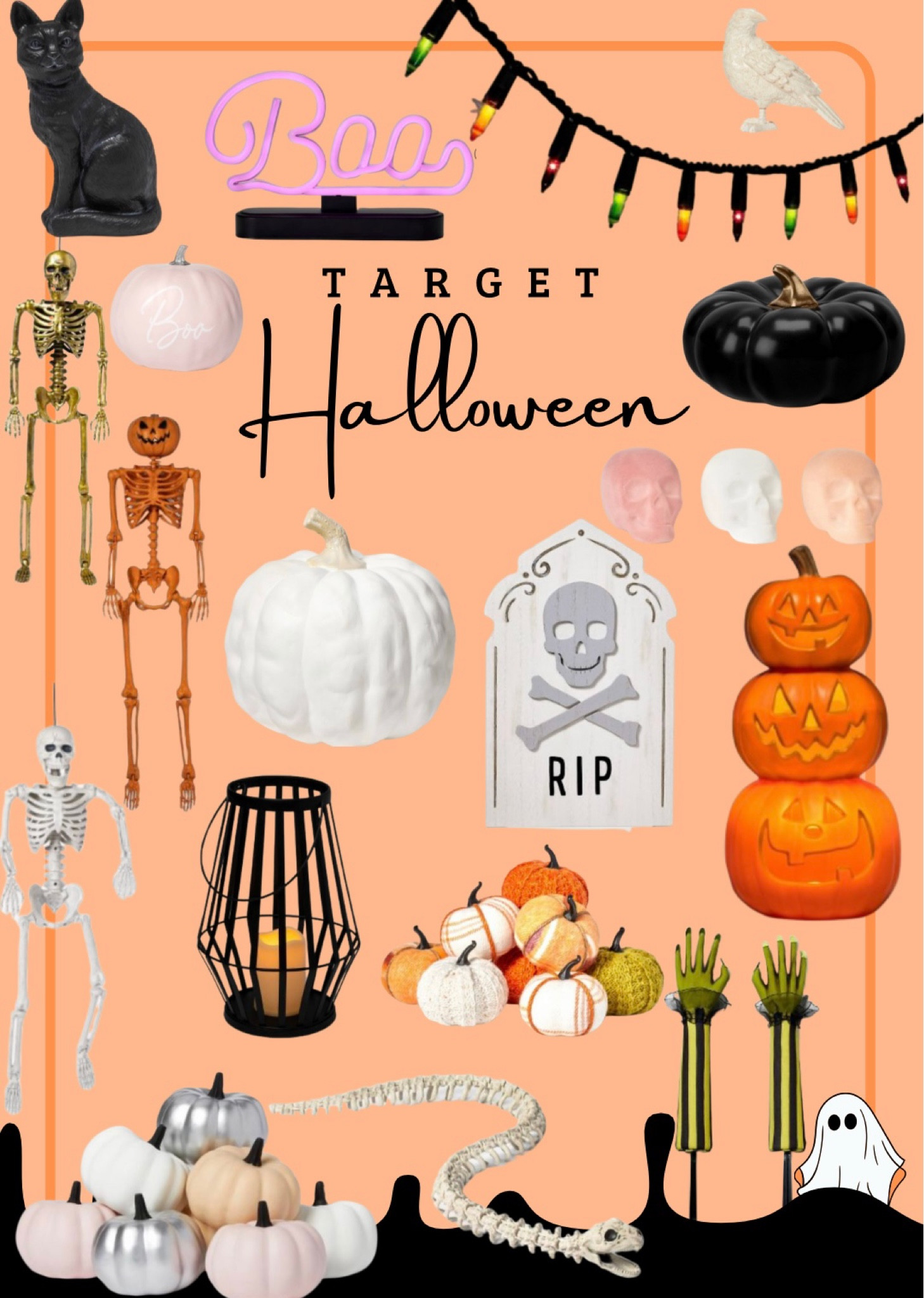 Target Halloween hide and eek decor pumpkins skeletons lanterns lights

#LTKunder50 #LTKhome #LTKSeasonal