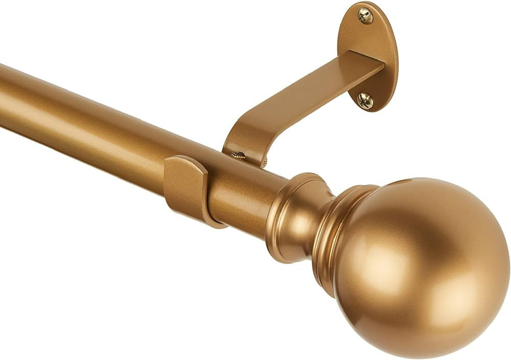 Elrene Home Fashions Cordelia Single Curtain Globe Ball Finials, 1 Inch Diameter, (Soft Gold), (2... | Amazon (US)