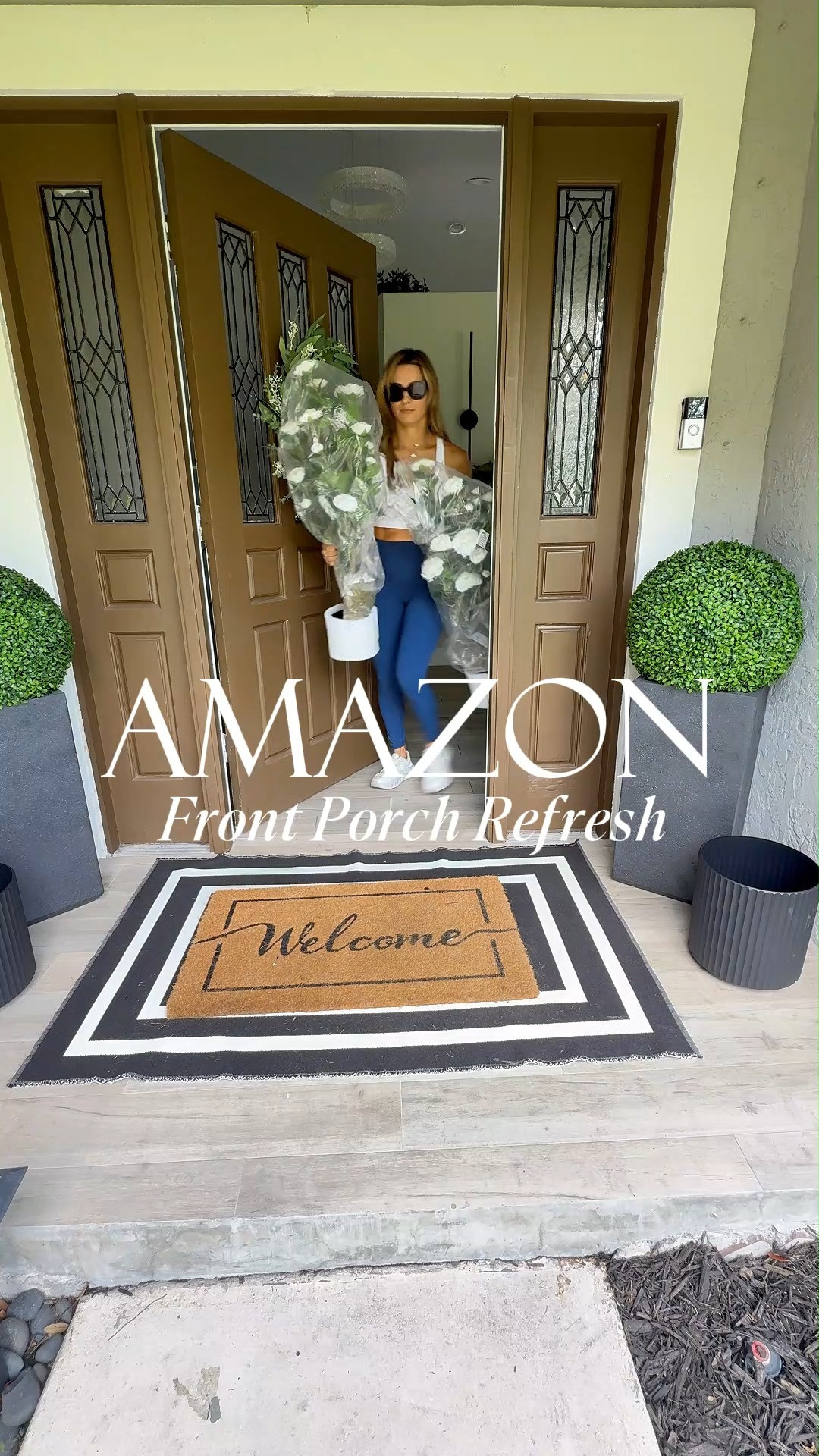 SUMMER FRONT PORCH! 🤍✨


 They instantly made the whole space feel brighter, more welcoming, and honestly-like I have it more together than I actually do (haha).
I love using faux pieces that still feel soft and seasonal, and these are such a pretty touch for spring into summer.
Layered mats, a fresh wreath, and a little greenery on
the sides = simple updates that go a long way.
Everything's linked for you in LTK if you want to recreate this look!

#frontporchrefresh #summerentryway #amazonhomestyle #whiteflorals #frontporch #frontdoor #refresh #amazonhome #frontdoorwreath

#LTKHome #LTKSaleAlert #LTKFindsUnder100