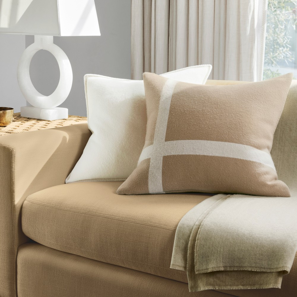Cashmere & Wool Equestrian Pillow Cover, Sand | Williams-Sonoma