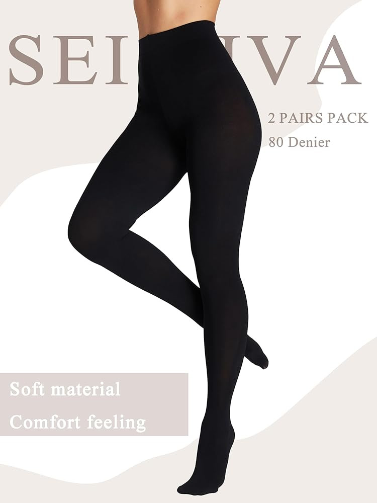 Run Resistants Tights Women, 80 Denier High Waist Opaque Stockings, Soft and Elastic Pantyhose | Amazon (CA)