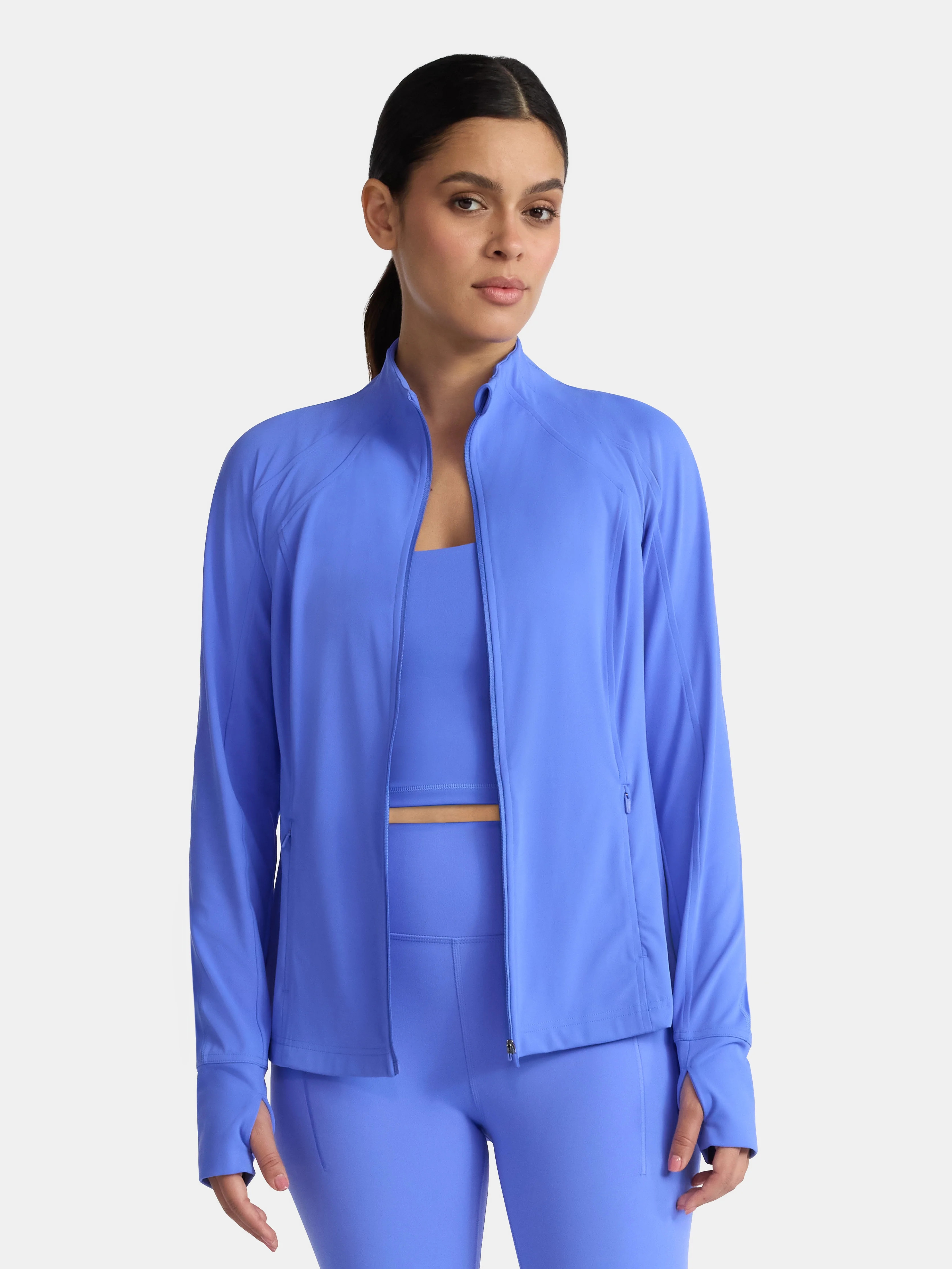 Avia Women's and Women's Plus SoftSculpt Zip Up Active Jacket, Sizes XS-4X | Walmart (US)