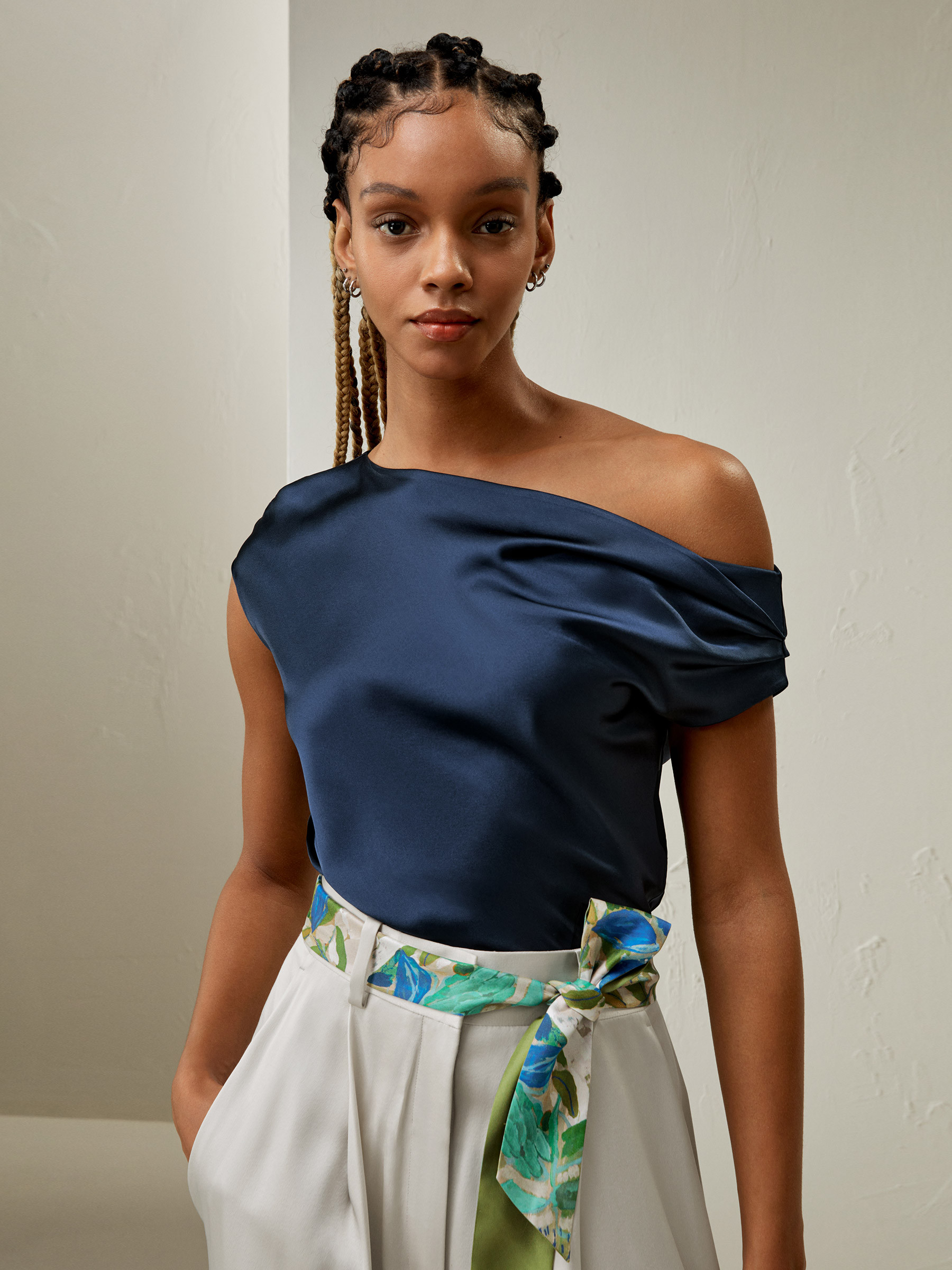 Boat Neck Silk Top | LilySilk