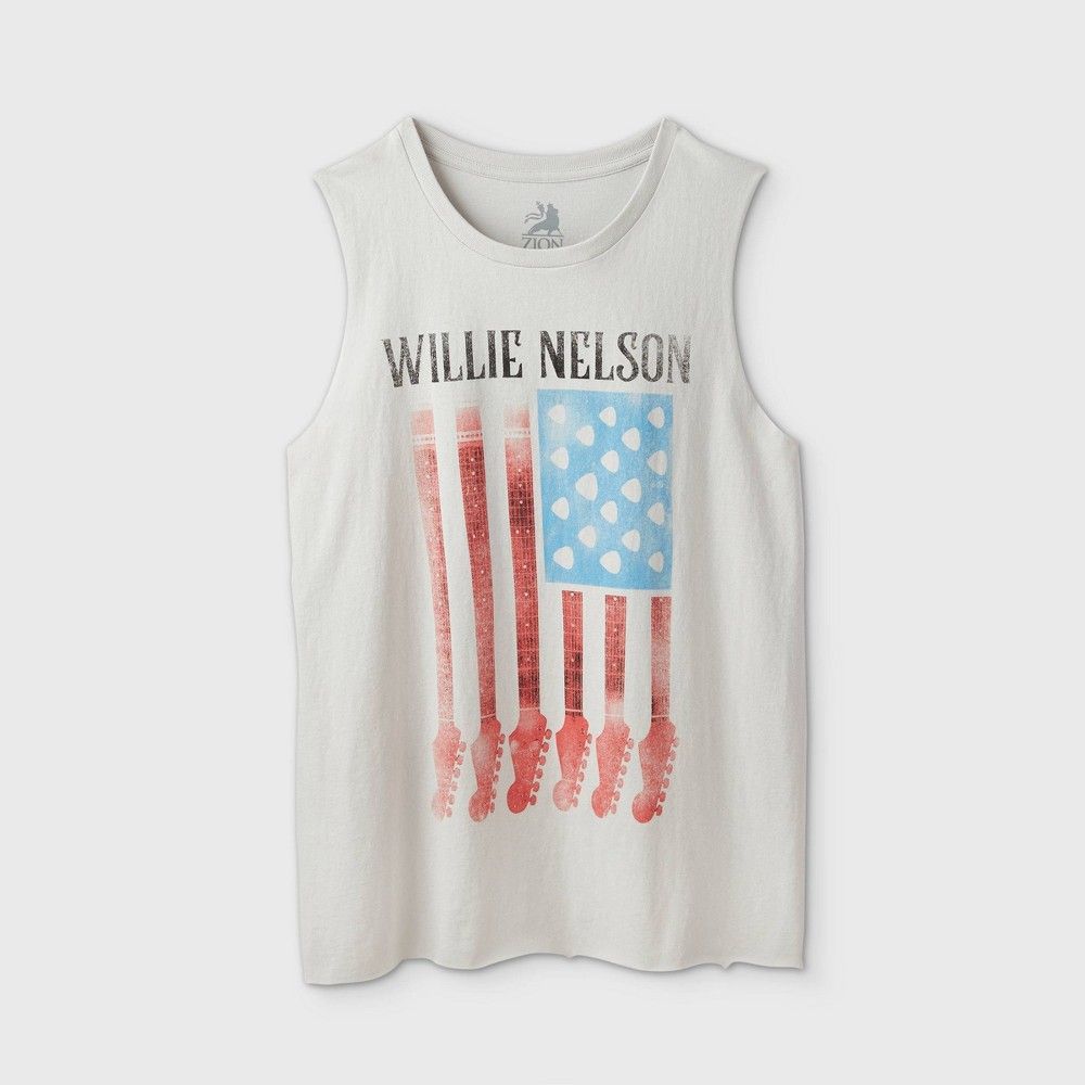 Women's Plus Size Willie Nelson Graphic Tank Top (Juniors') - Gray 3X, Women's, Size: 3XL, White | Target