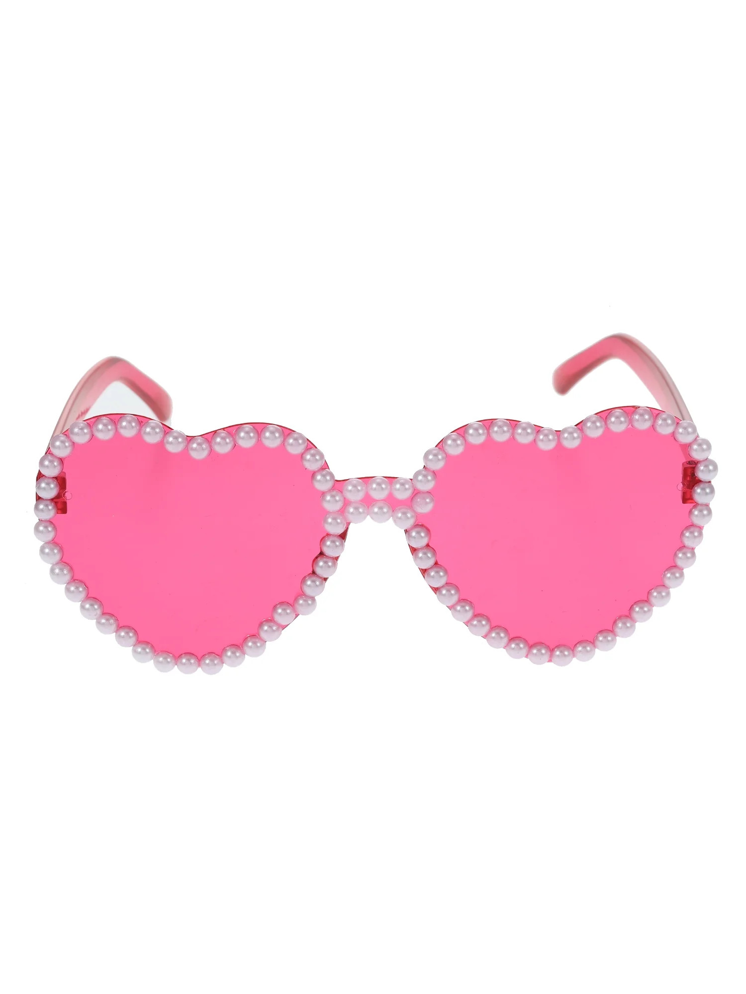 Way to Celebrate Valentine's Day Pink Heart Glasses , 1 Piece | Walmart (US)