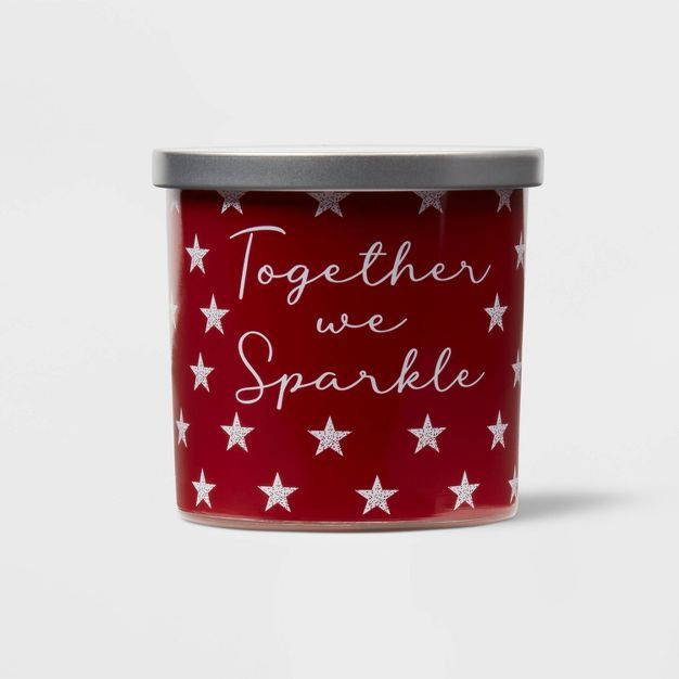 13oz Glass Jar Candle Cherry Popsicle 'Together We Sparkle' Red - Threshold™ | Target