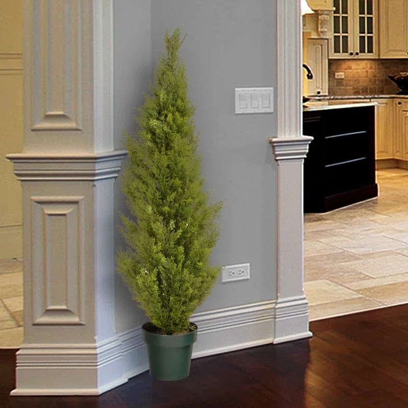 Evgenia Faux Cedar Topiary in Pot | Wayfair North America