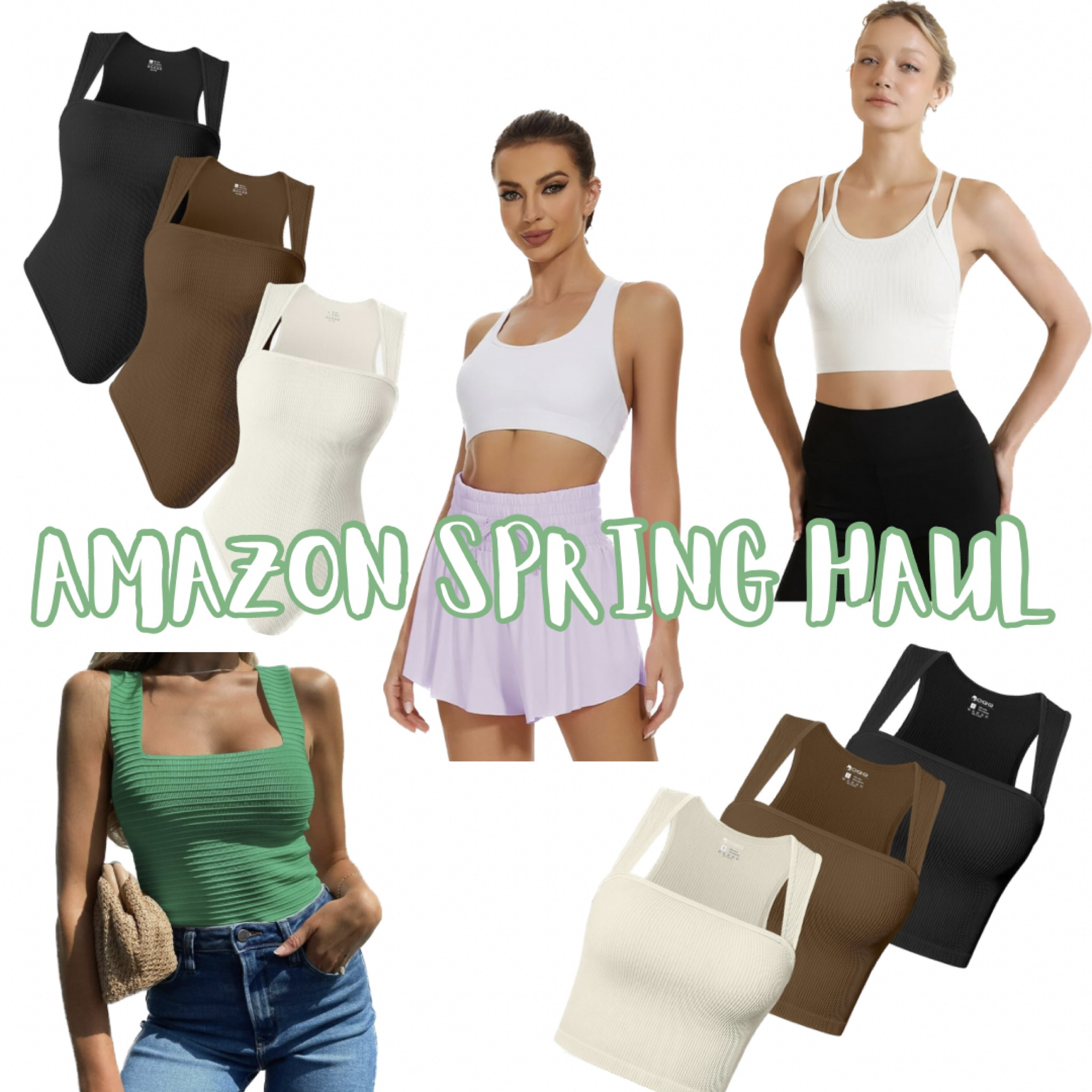 Some Amazon basics I picked up for the spring and summer!! // tank top bodysuit shorts activewear 

#LTKSeasonal #LTKfindsunder50 #LTKActive