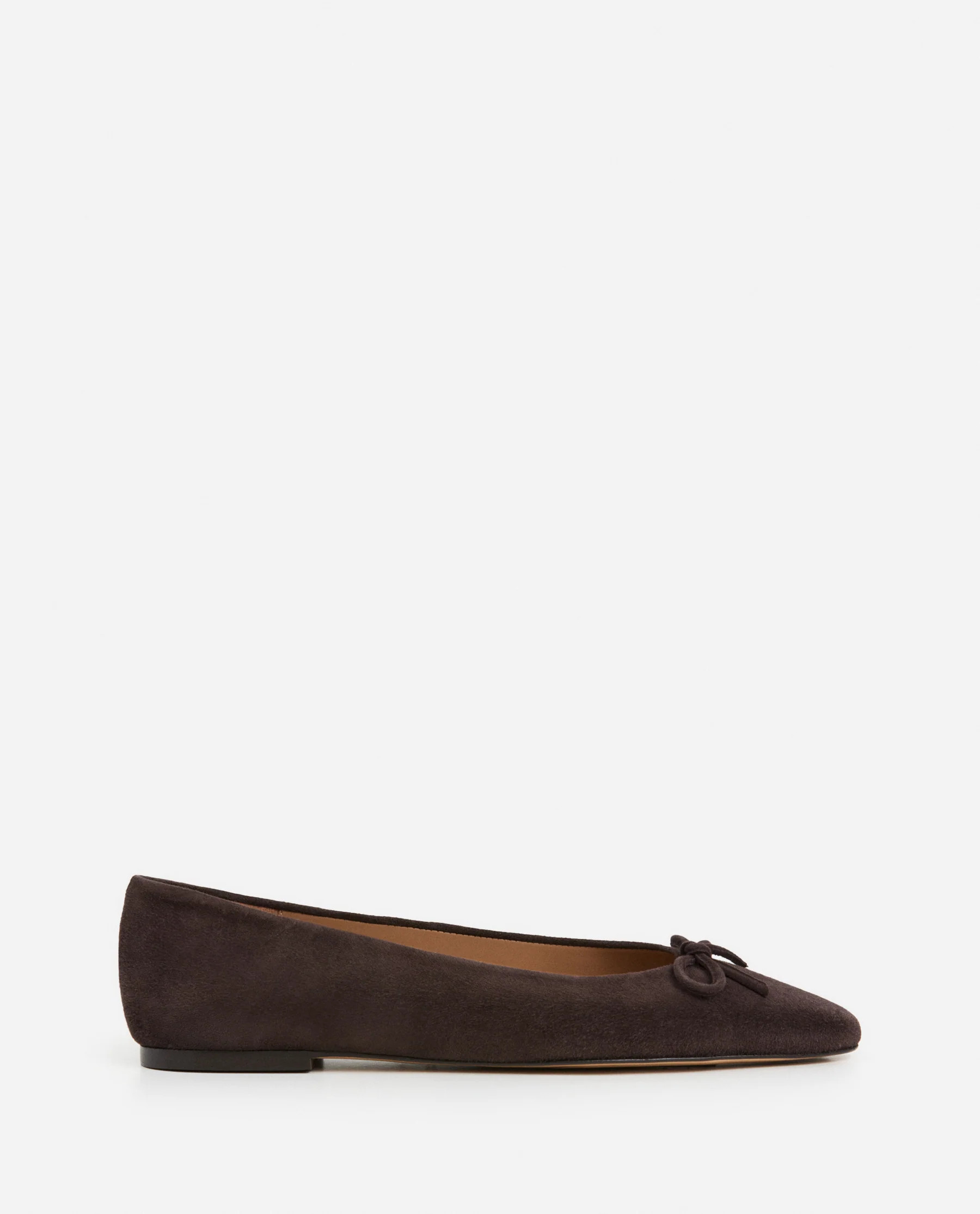 Bodil Suede Chocolate Ballet Flats | Flattered