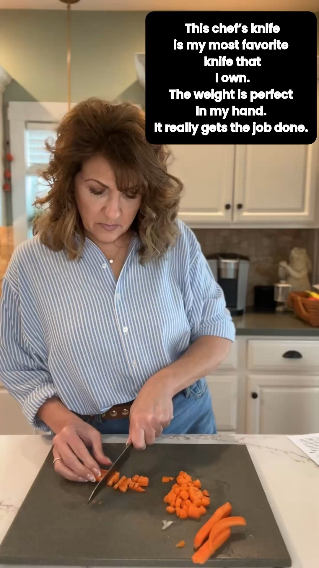 I reach for my Global 8-Inch Chef’s Knife every day. It’s lightweight, balanced, and makes prep work fast and clean. If you cook at home often, a quality chef’s knife is one of the best upgrades you can make. 
@Global_knives

#LTKfoodie #LTKHome