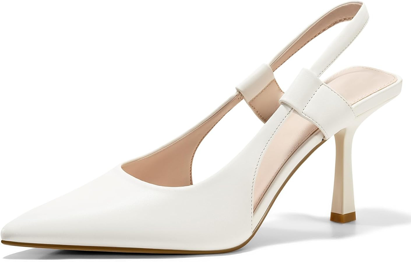 Coutgo Womens Slingback Heels Pumps Closed Pointed Toe Slip-on Kitten Heels Sandals Party Prom Dr... | Amazon (US)