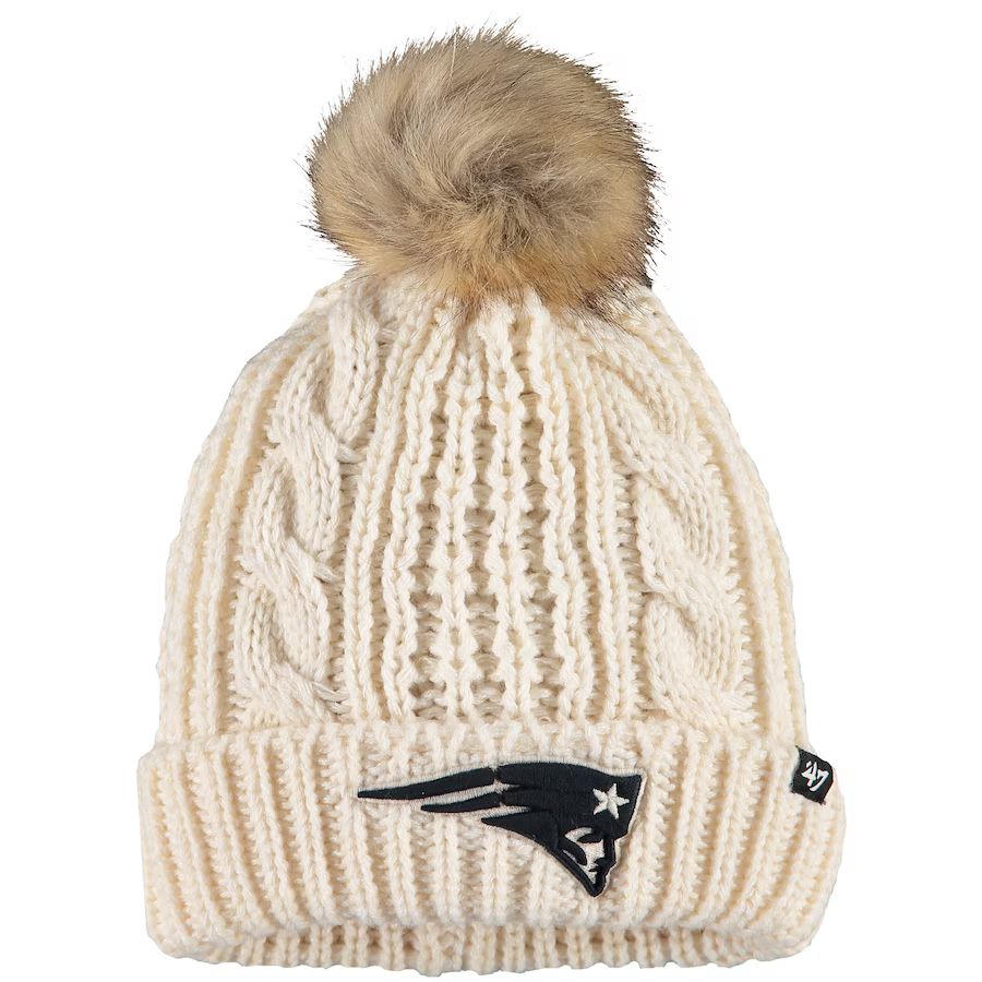 Women's New England Patriots '47 Cream Meeko Cuffed Knit Hat | NFL Shop