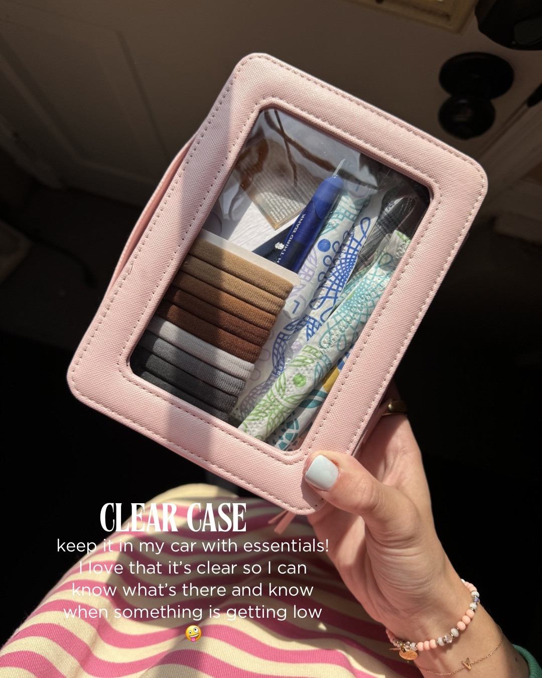 Everyone needs a car kit!!!

car kit, travel kit, hand sanitizer, gel pens, hair ties, tampons, makeup bags, makeup organizer, hairspray, hallie ragan

#LTKmomlife #LTKselfcare #LTKTravel
