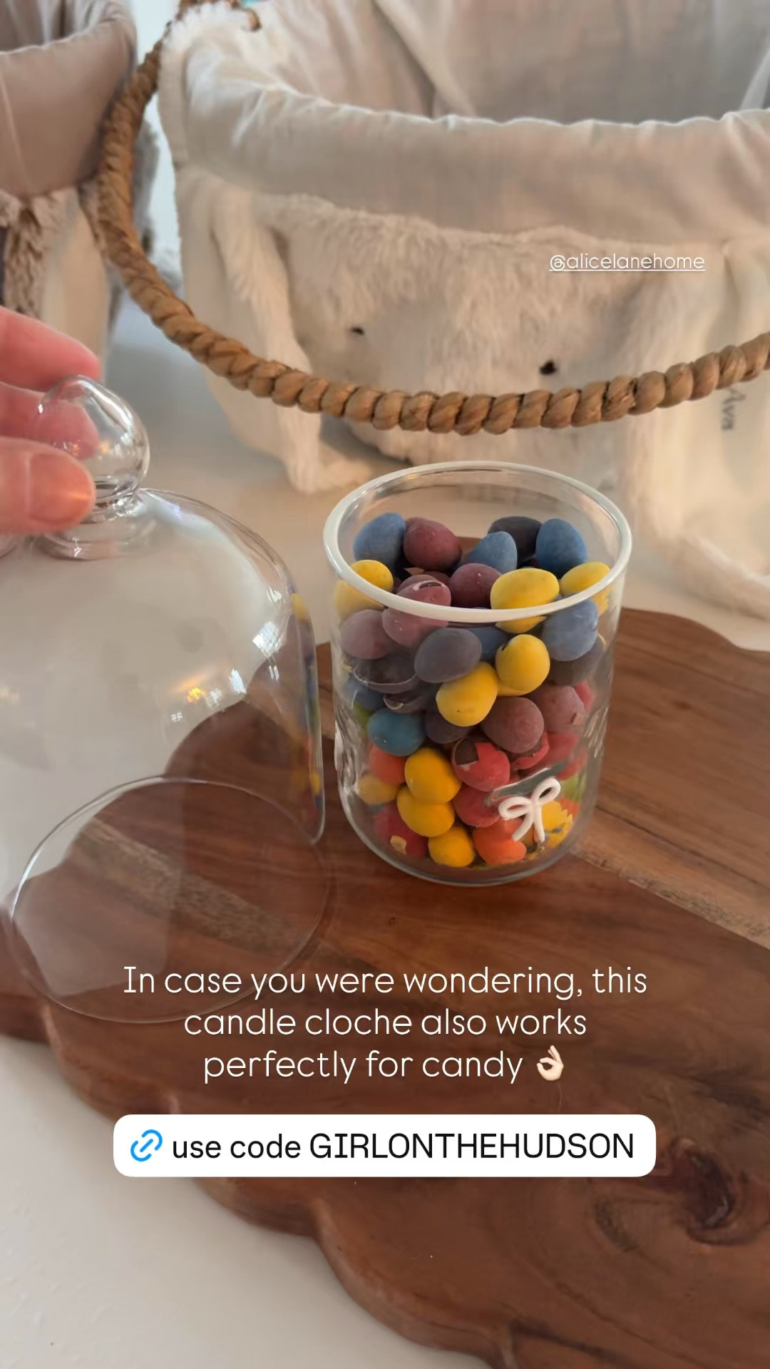 Using this cute little glass candle cloche for our Easter candy!! Use code GIRLONTHEHUDSON for a discount. Also linking the glass I’m using (my favorite from Anthropologie!) and this scalloped board. 

#LTKHome #LTKSeasonal #LTKSaleAlert