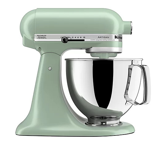 KitchenAid 5-qt Artisan Stand Mixer w/ Pastry Beater and Flex Edge - QVC.com | QVC
